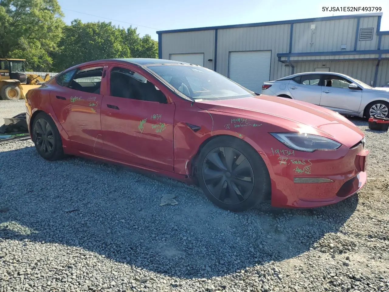 2022 Tesla Model S VIN: 5YJSA1E52NF493799 Lot: 53256075