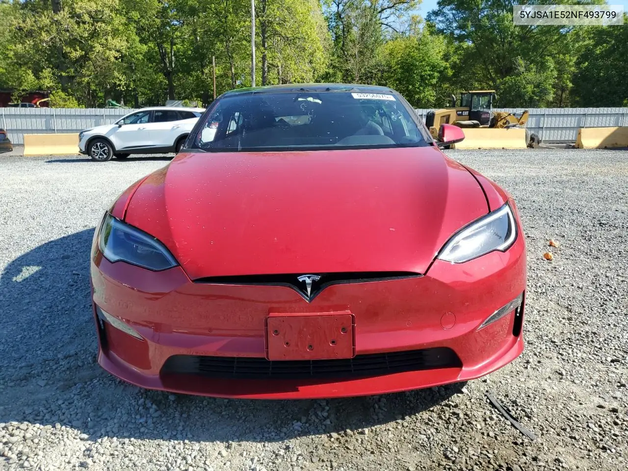 2022 Tesla Model S VIN: 5YJSA1E52NF493799 Lot: 53256075
