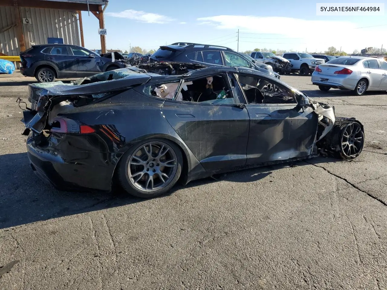 2022 Tesla Model S VIN: 5YJSA1E56NF464984 Lot: 53990385