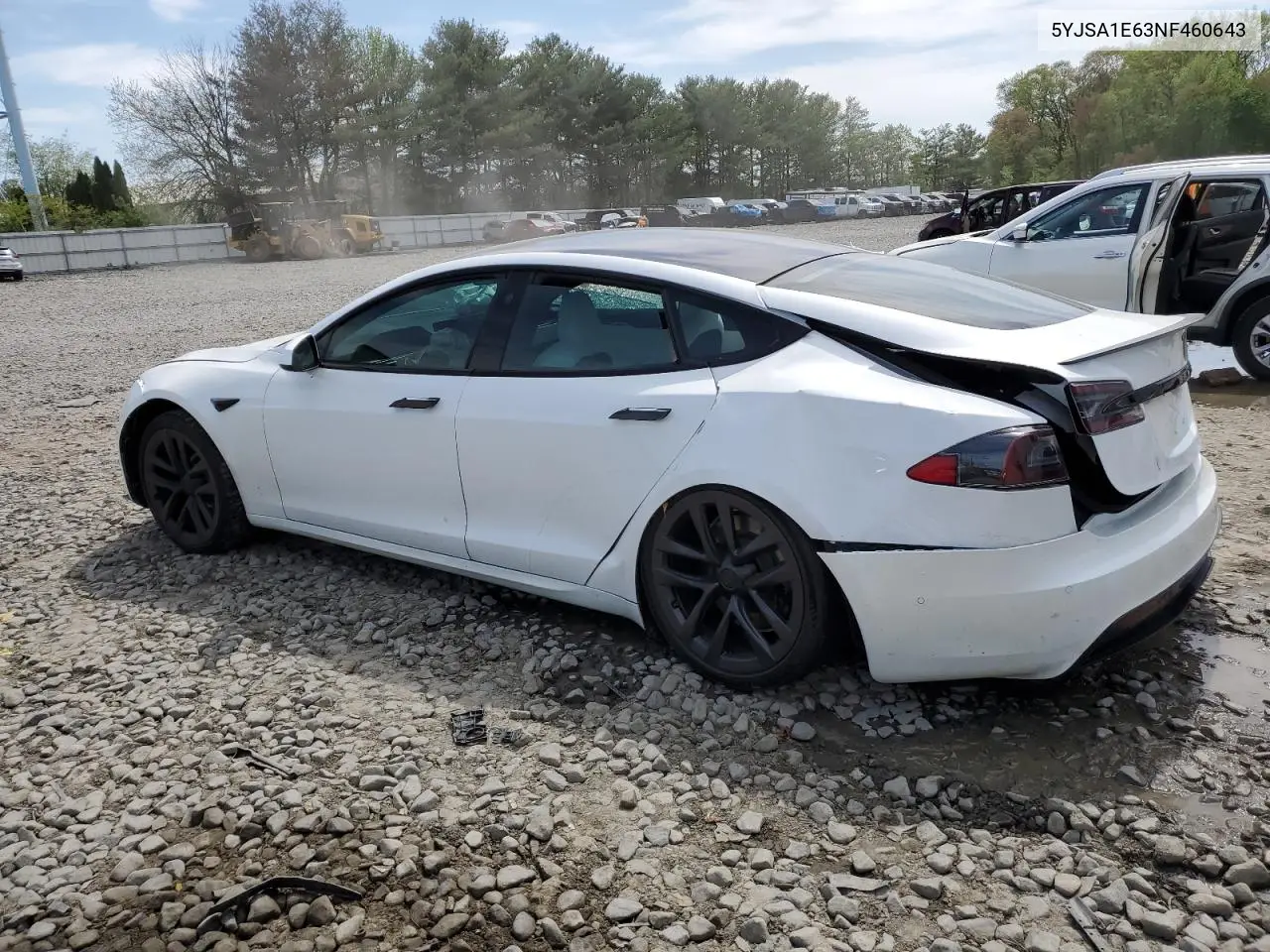 2022 Tesla Model S VIN: 5YJSA1E63NF460643 Lot: 54665505