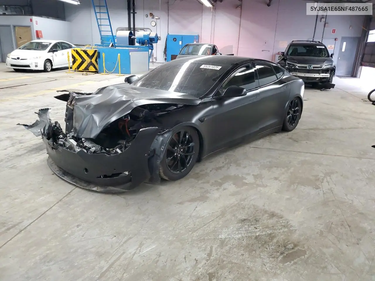 2022 Tesla Model S VIN: 5YJSA1E65NF487665 Lot: 55261025