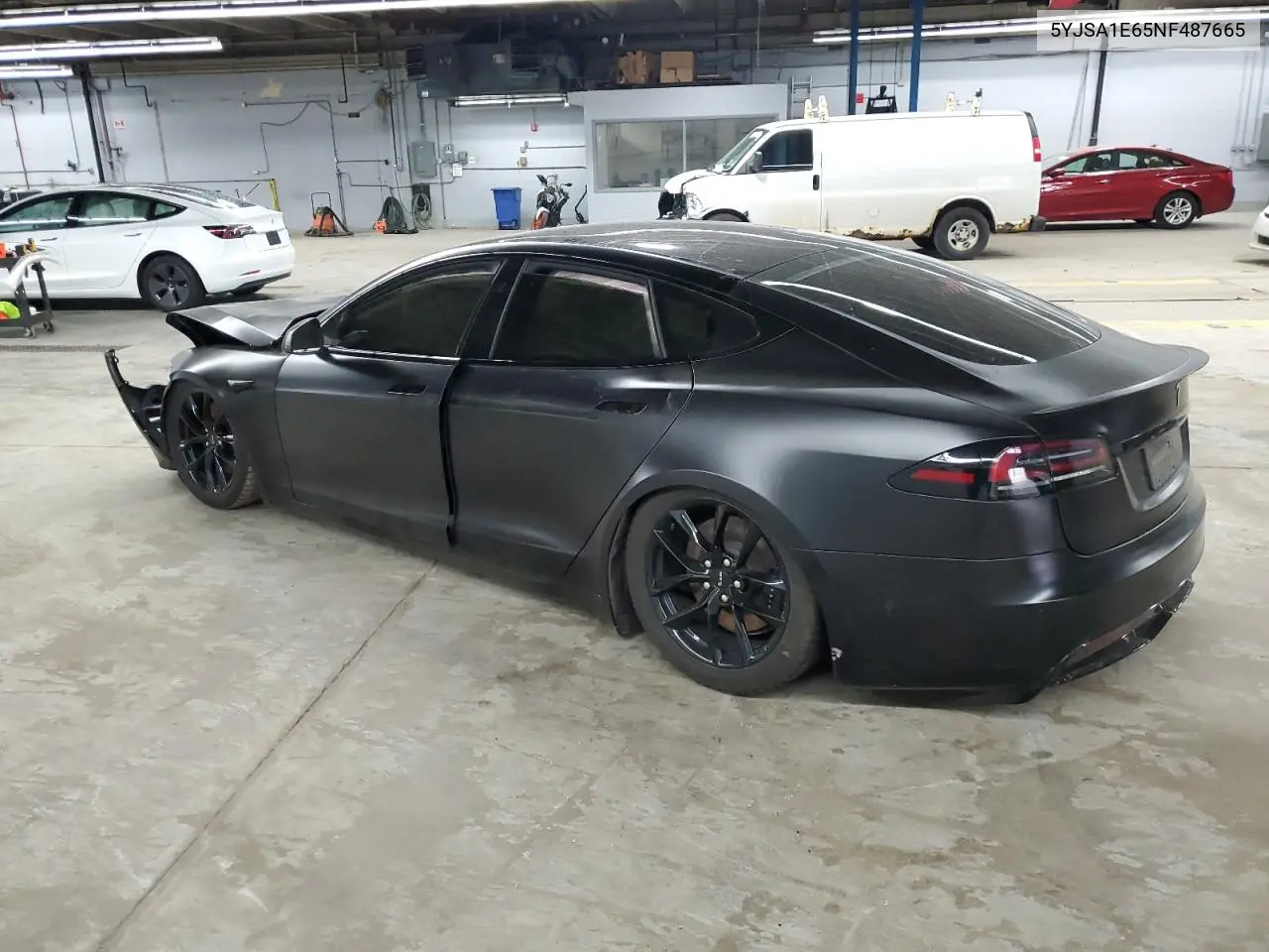 2022 Tesla Model S VIN: 5YJSA1E65NF487665 Lot: 55261025