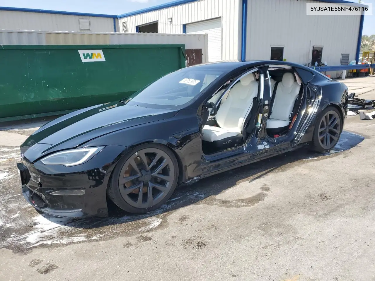 2022 Tesla Model S VIN: 5YJSA1E56NF476116 Lot: 55952905