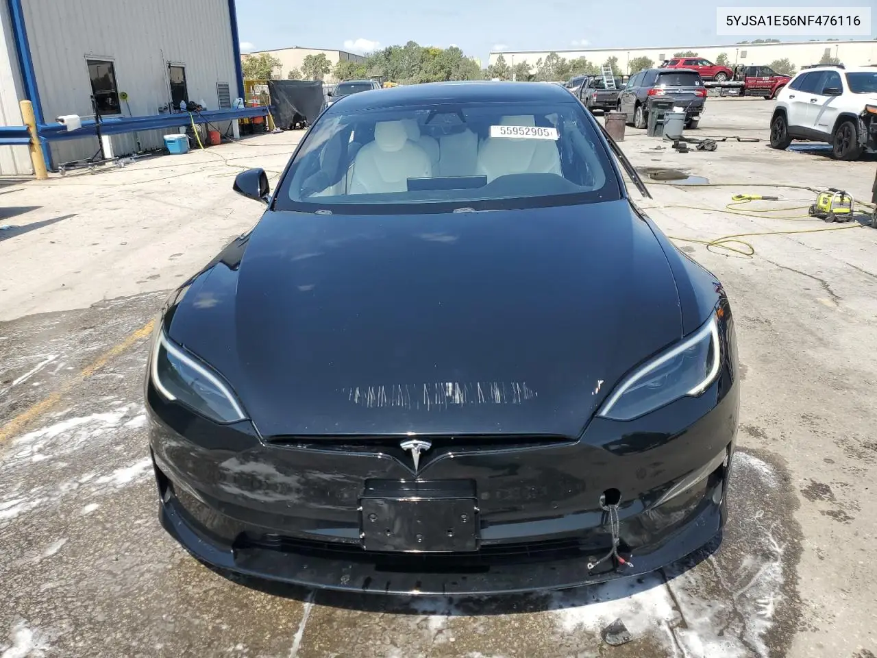 2022 Tesla Model S VIN: 5YJSA1E56NF476116 Lot: 55952905
