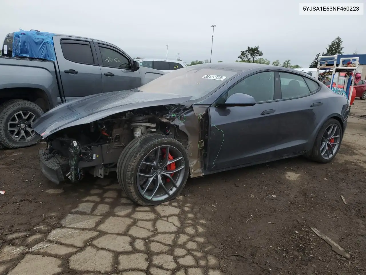 2022 Tesla Model S VIN: 5YJSA1E63NF460223 Lot: 56127155