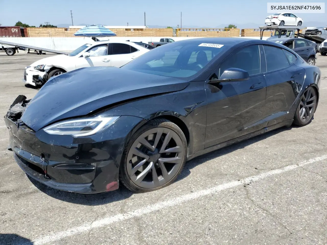 2022 Tesla Model S VIN: 5YJSA1E62NF471696 Lot: 56249555