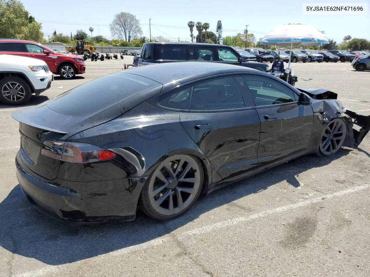 2022 Tesla Model S VIN: 5YJSA1E62NF471696 Lot: 56249555