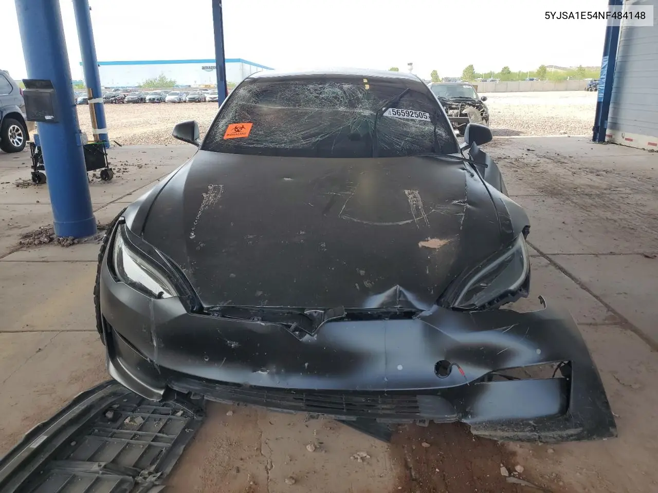 2022 Tesla Model S VIN: 5YJSA1E54NF484148 Lot: 56592505