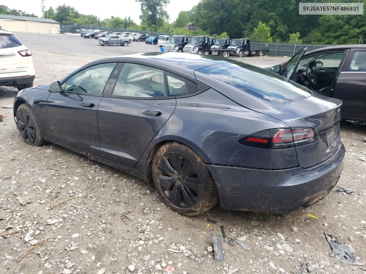 2022 Tesla Model S VIN: 5YJSA1E57NF486931 Lot: 56728655