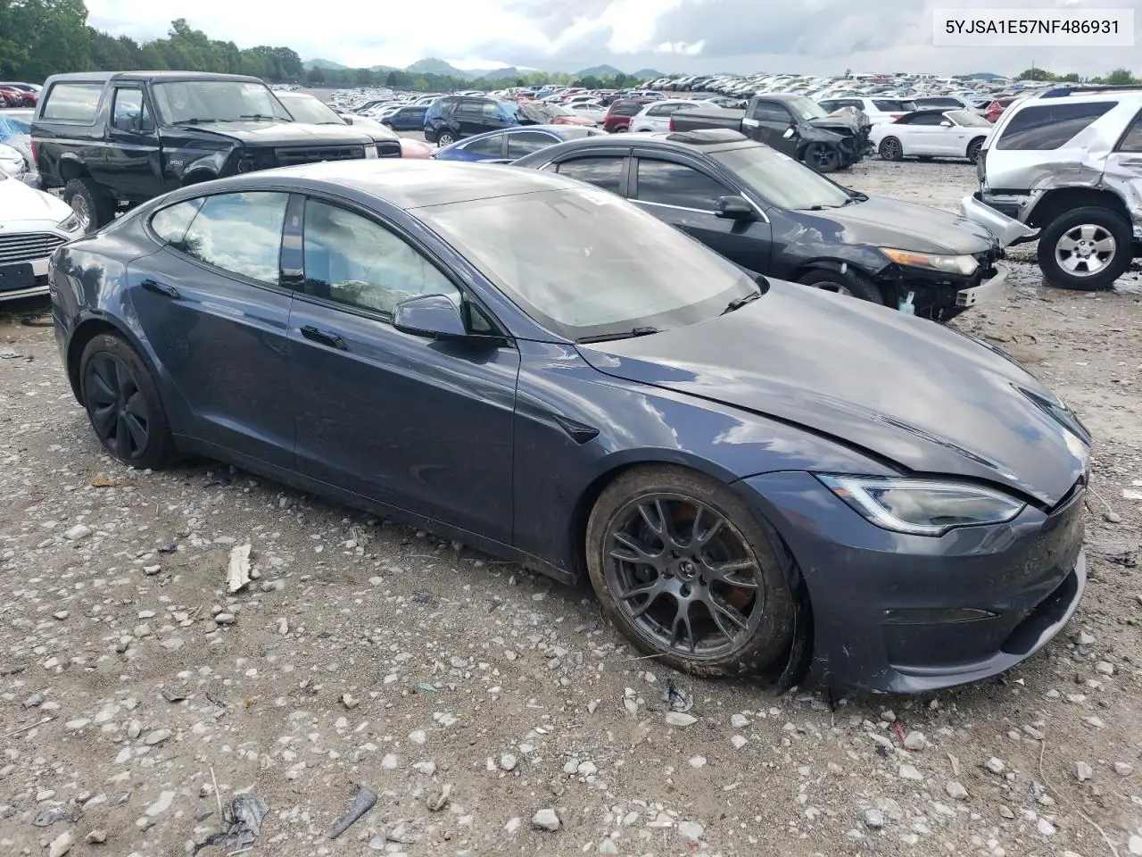 2022 Tesla Model S VIN: 5YJSA1E57NF486931 Lot: 56728655