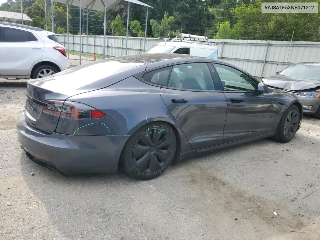 2022 Tesla Model S VIN: 5YJSA1E5XNF471212 Lot: 57384025