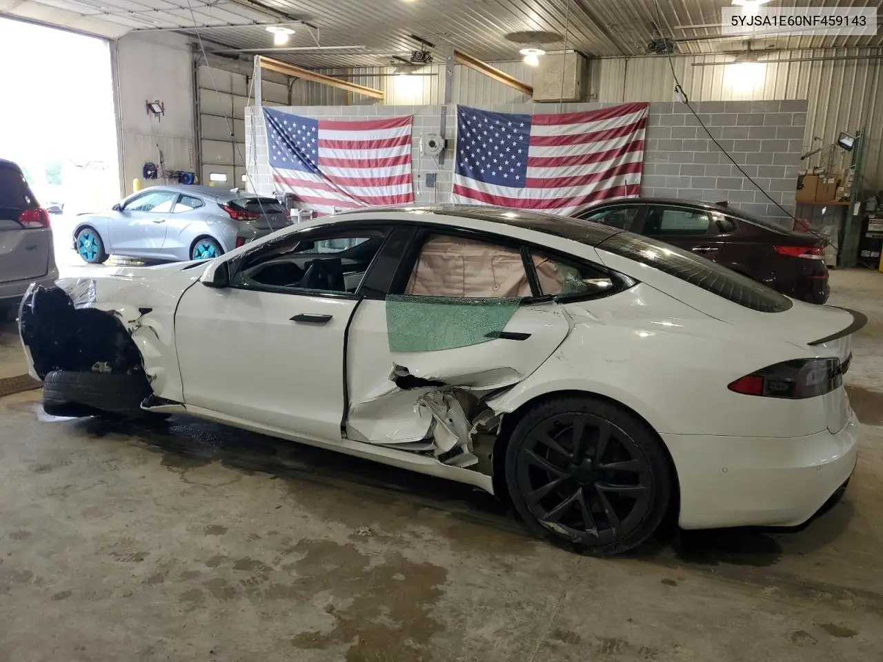 2022 Tesla Model S VIN: 5YJSA1E60NF459143 Lot: 58987445