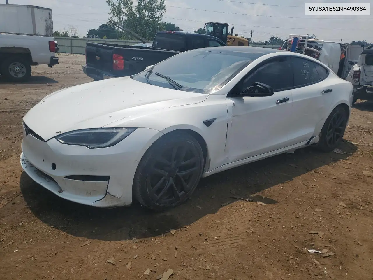 2022 Tesla Model S VIN: 5YJSA1E52NF490384 Lot: 60199065