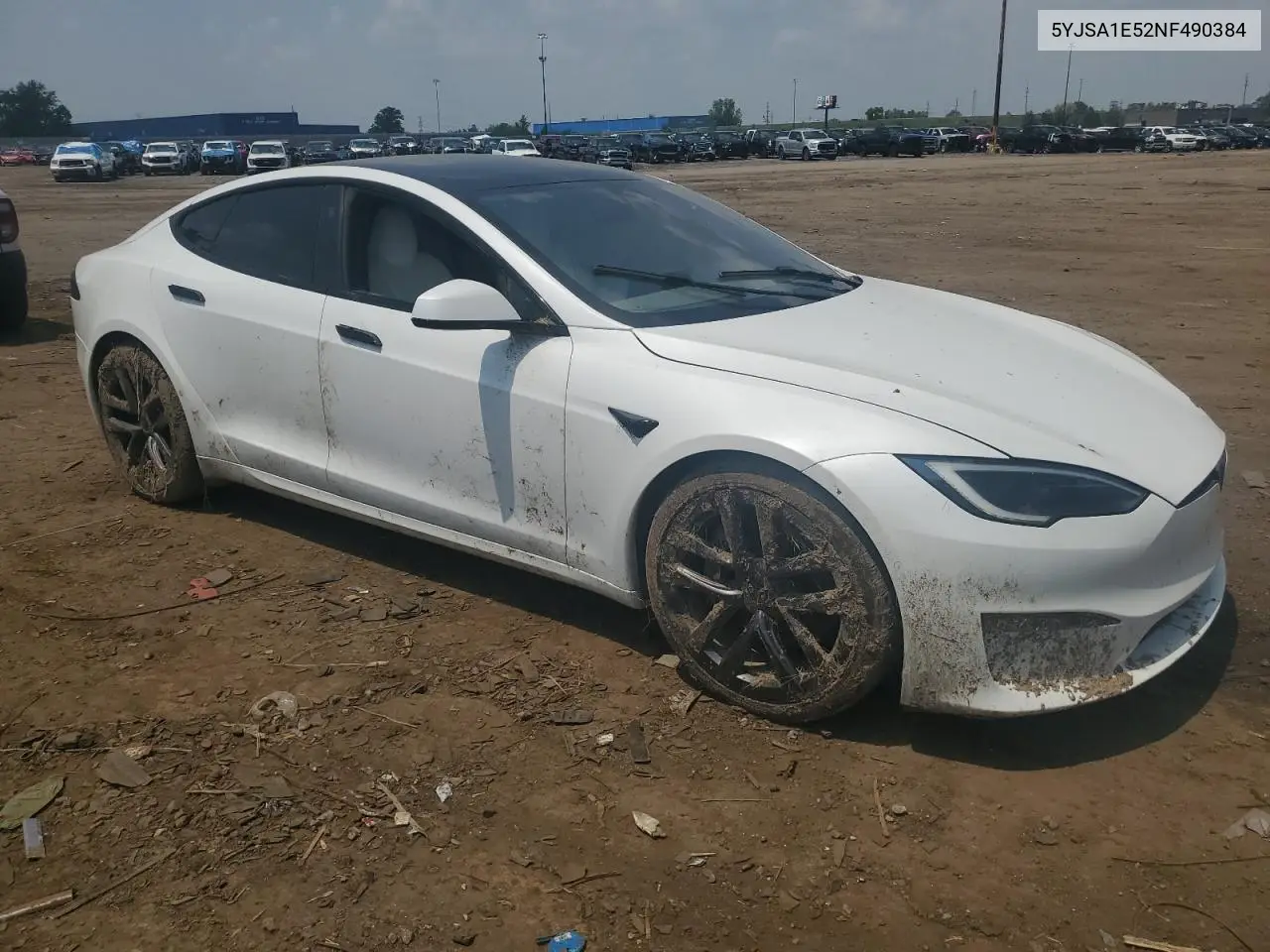 2022 Tesla Model S VIN: 5YJSA1E52NF490384 Lot: 60199065
