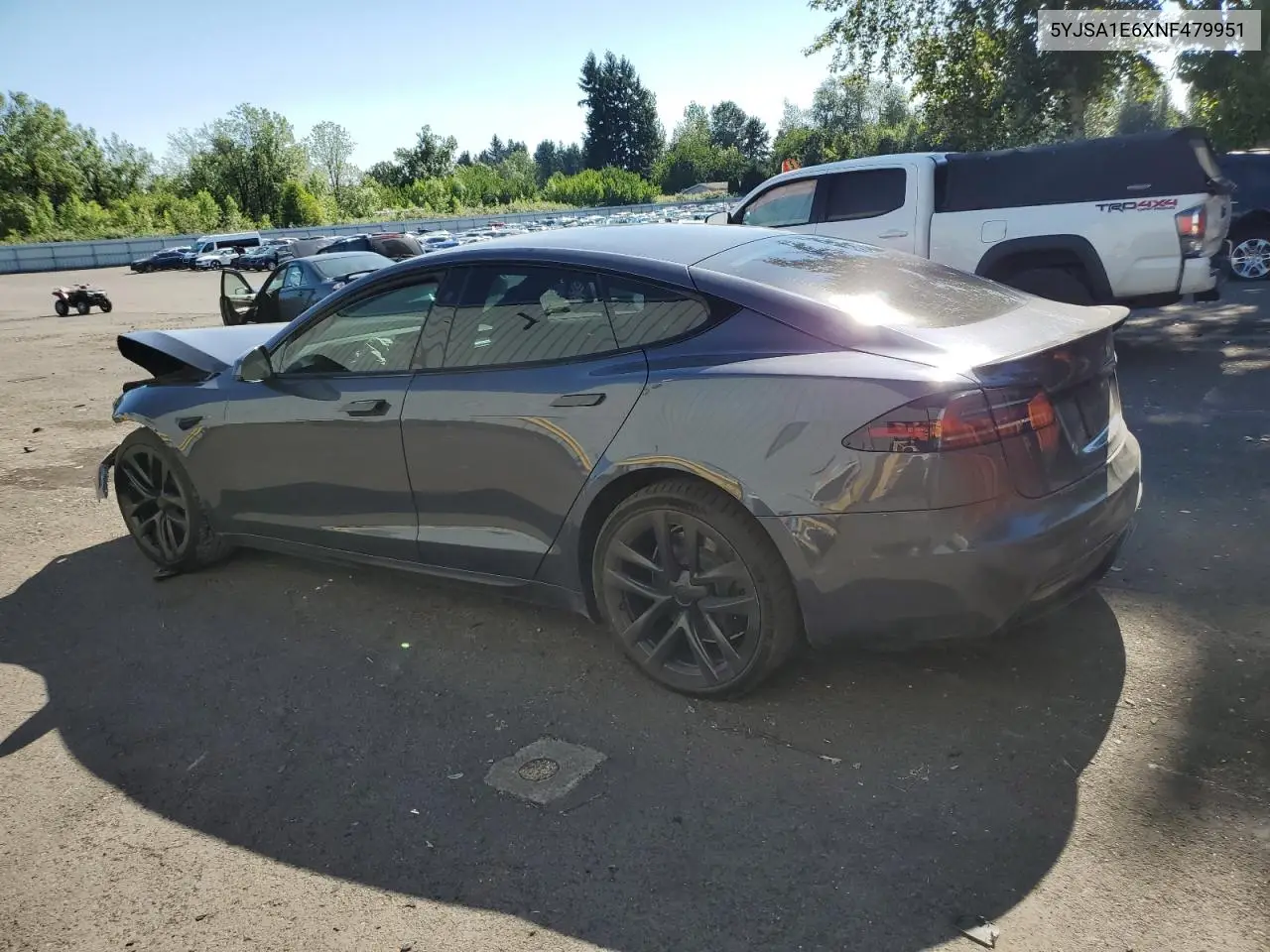 2022 Tesla Model S VIN: 5YJSA1E6XNF479951 Lot: 60313955