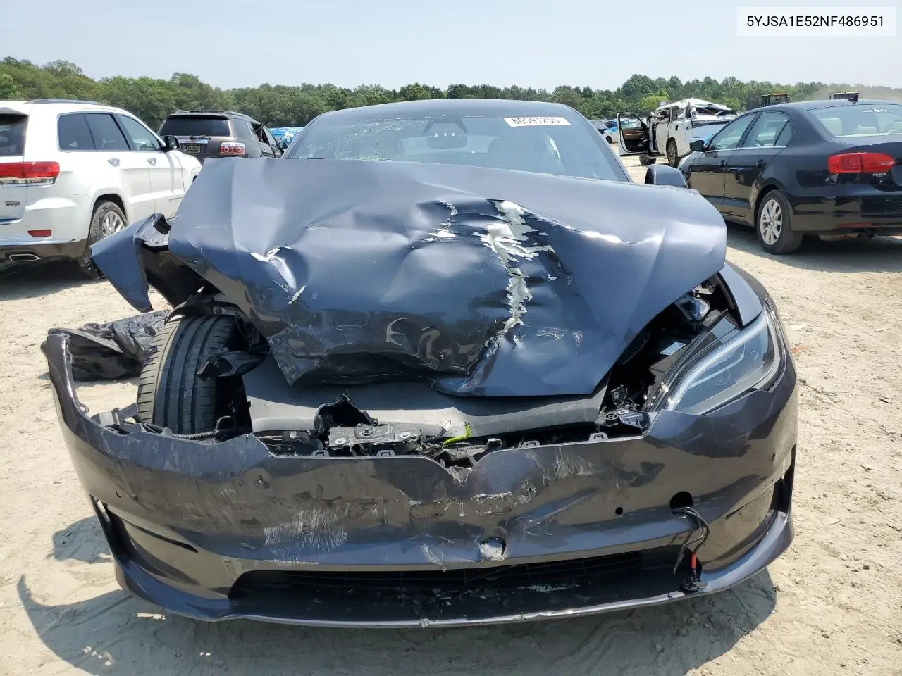 2022 Tesla Model S VIN: 5YJSA1E52NF486951 Lot: 60591255