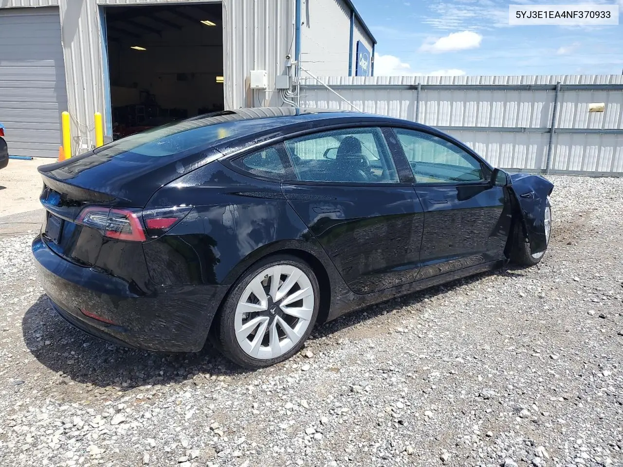 2022 Tesla Model 3 VIN: 5YJ3E1EA4NF370933 Lot: 60707645
