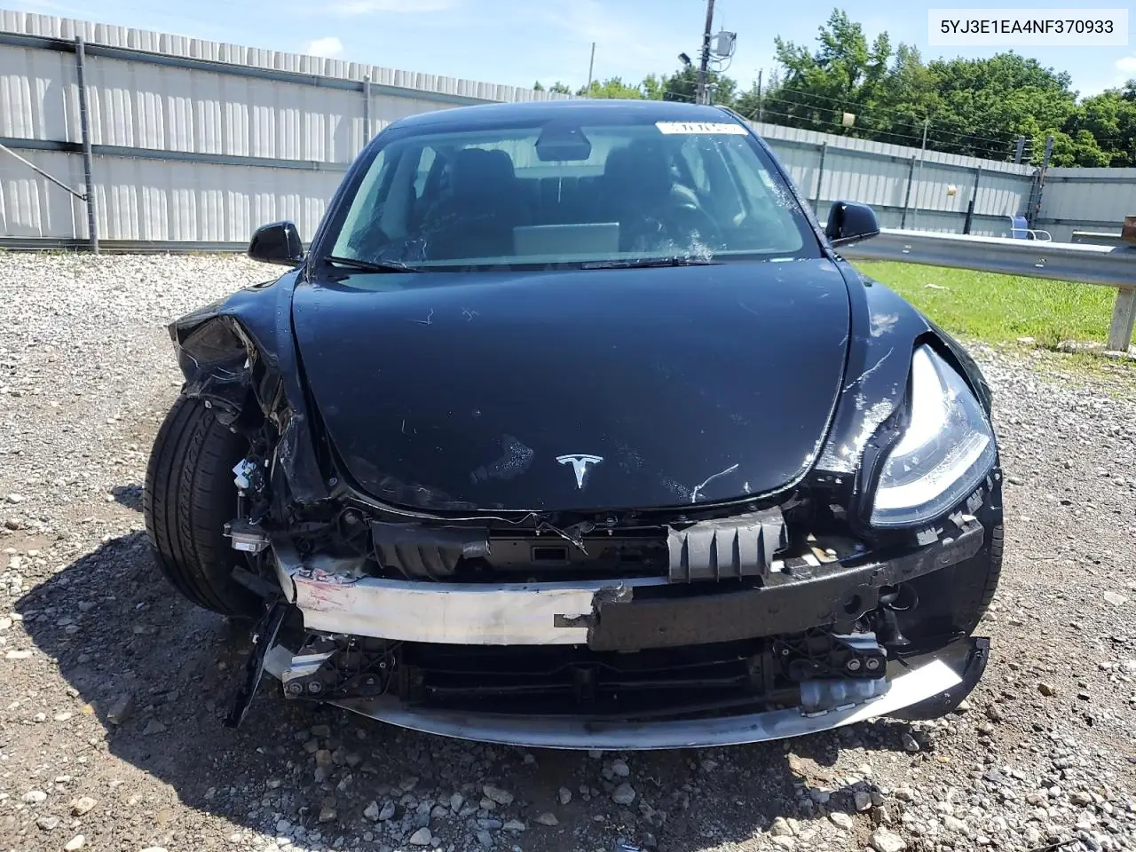 2022 Tesla Model 3 VIN: 5YJ3E1EA4NF370933 Lot: 60707645