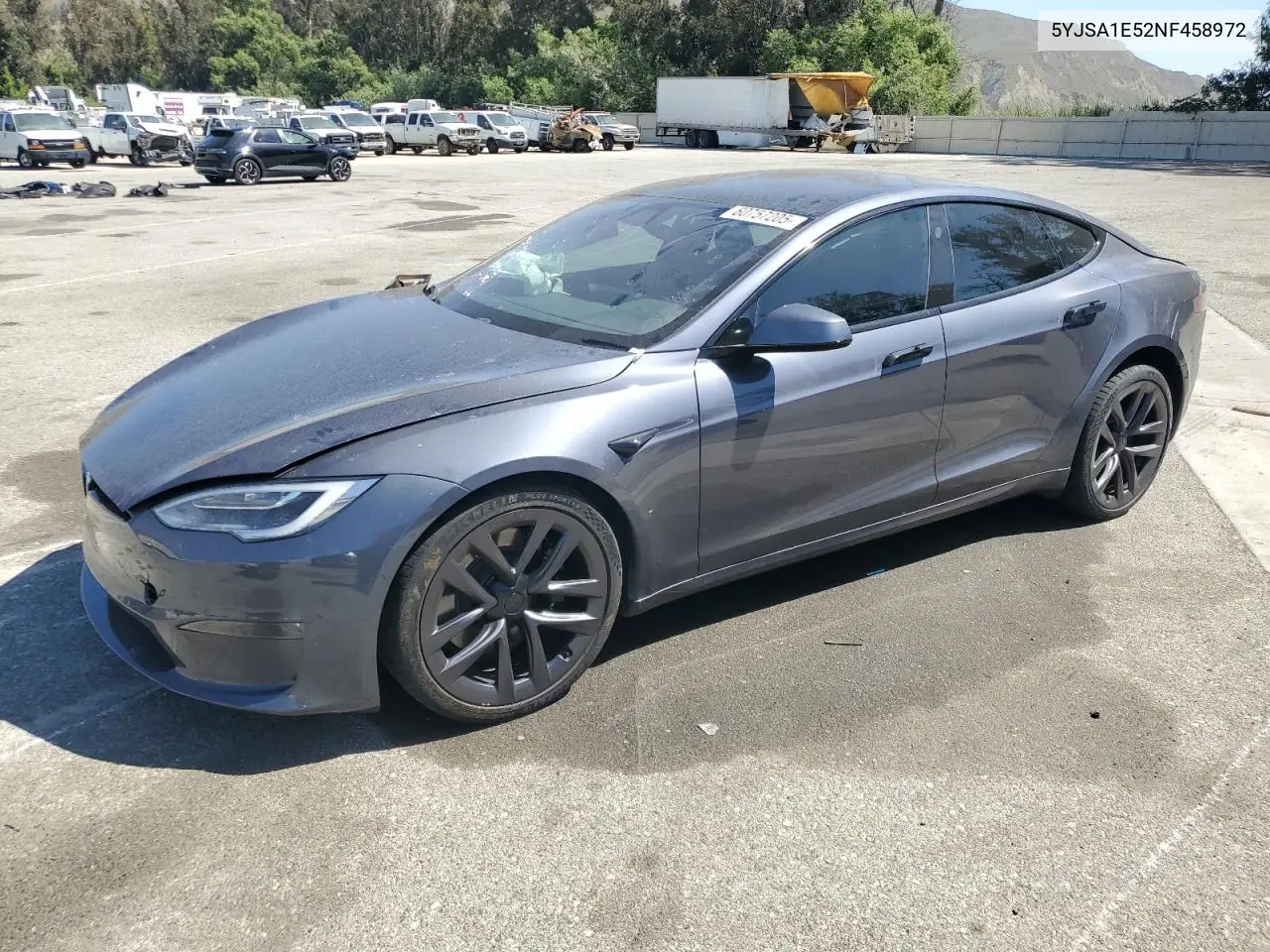 2022 Tesla Model S VIN: 5YJSA1E52NF458972 Lot: 60757205