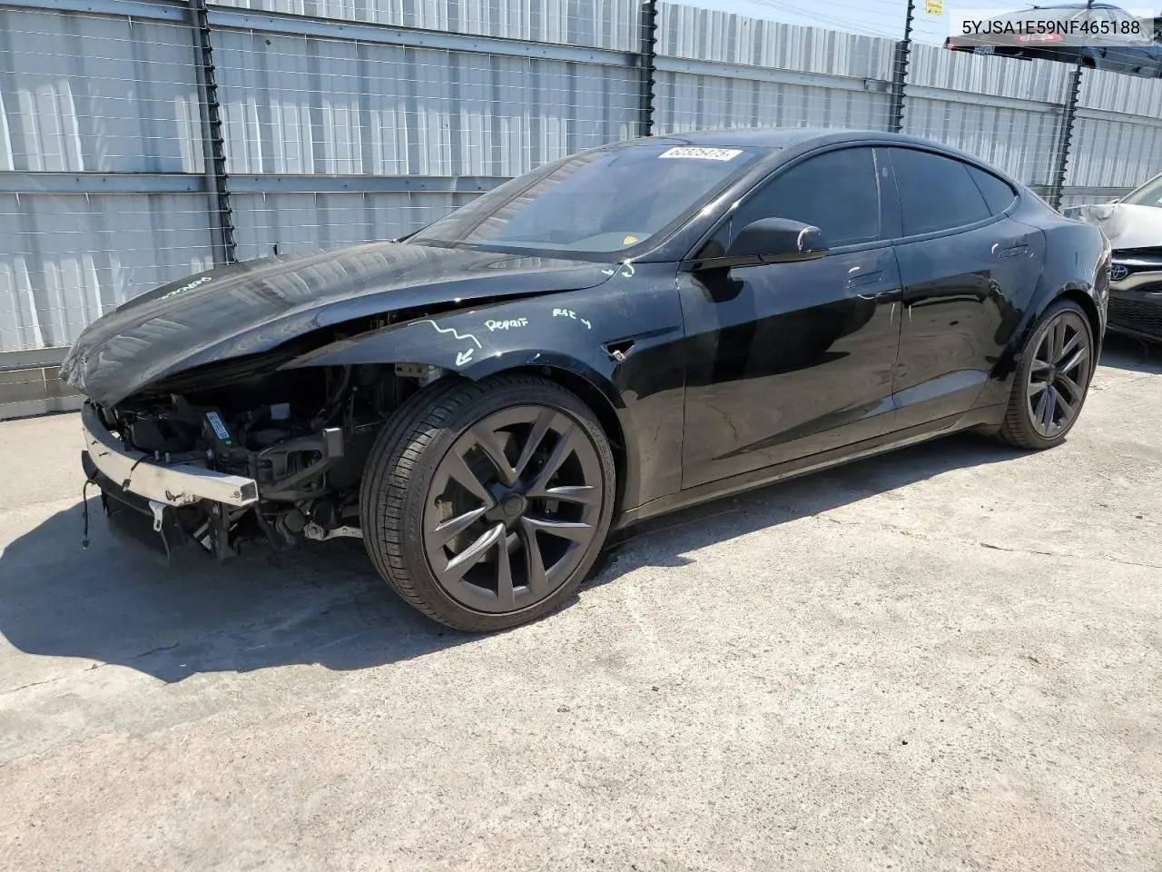 2022 Tesla Model S VIN: 5YJSA1E59NF465188 Lot: 62325475