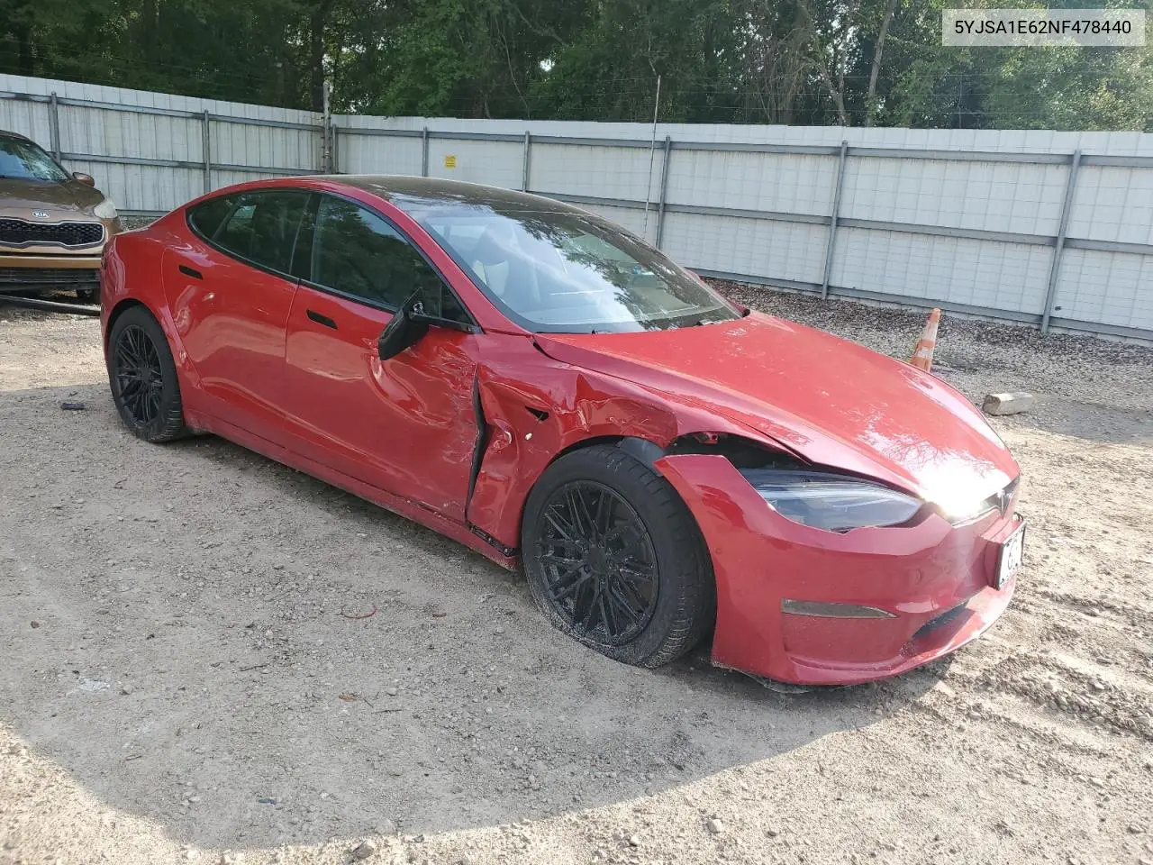 2022 Tesla Model S VIN: 5YJSA1E62NF478440 Lot: 62497405