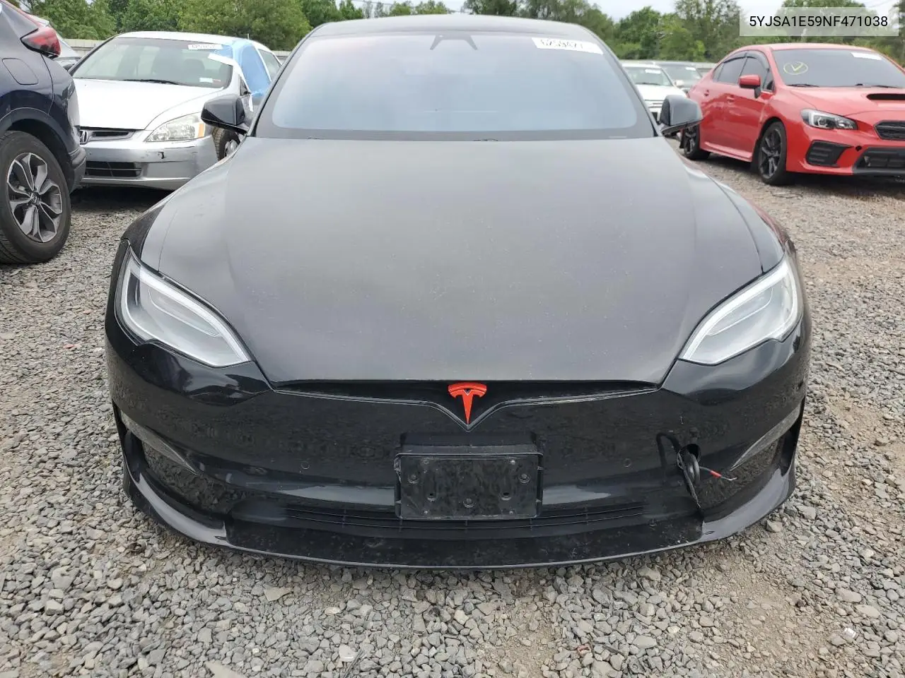 2022 Tesla Model S VIN: 5YJSA1E59NF471038 Lot: 62594275