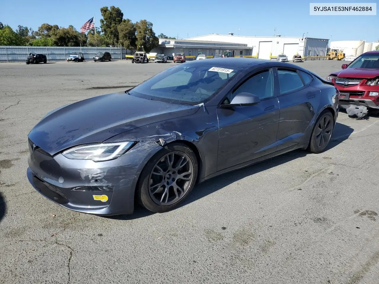 2022 Tesla Model S VIN: 5YJSA1E53NF462884 Lot: 62701915