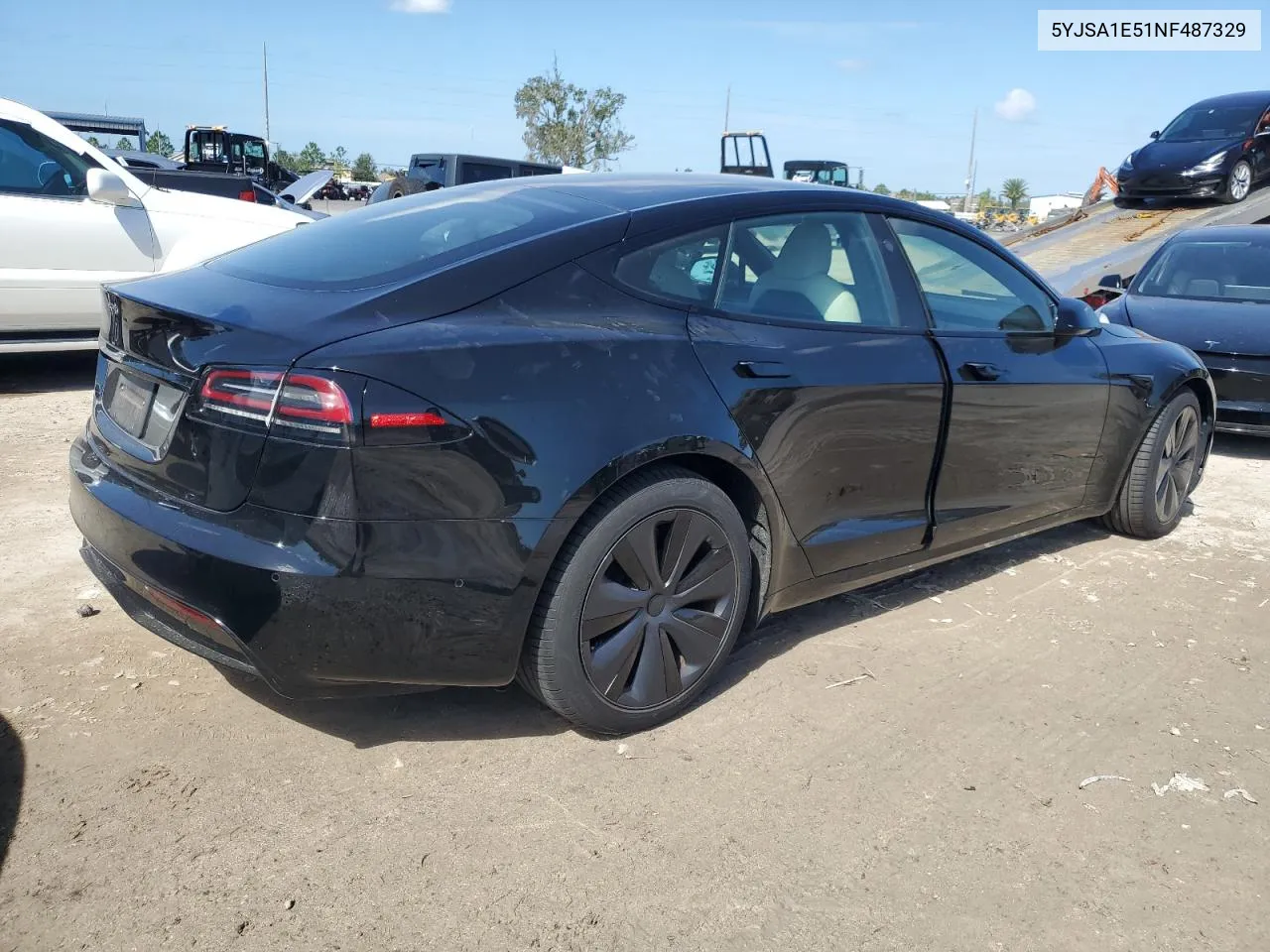 2022 Tesla Model S VIN: 5YJSA1E51NF487329 Lot: 76091874