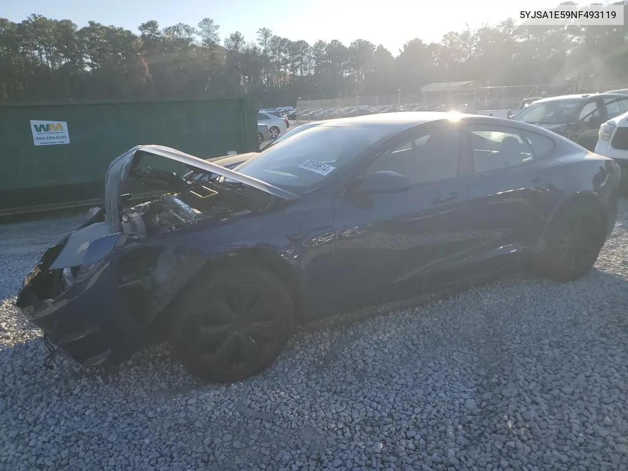2022 Tesla Model S VIN: 5YJSA1E59NF493119 Lot: 82599614