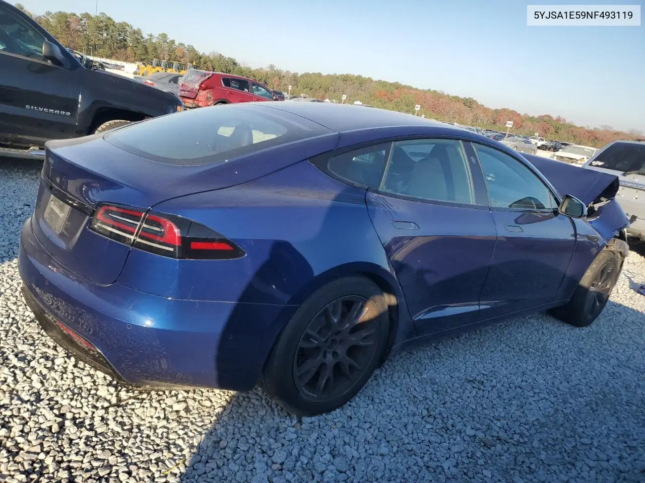 2022 Tesla Model S VIN: 5YJSA1E59NF493119 Lot: 82599614