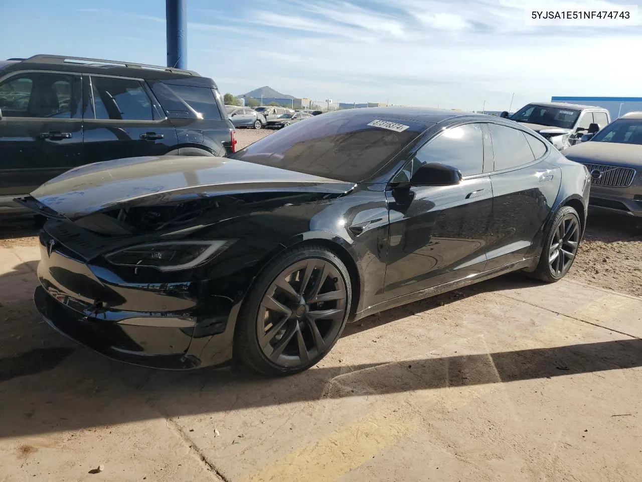 2022 Tesla Model S VIN: 5YJSA1E51NF474743 Lot: 87316374