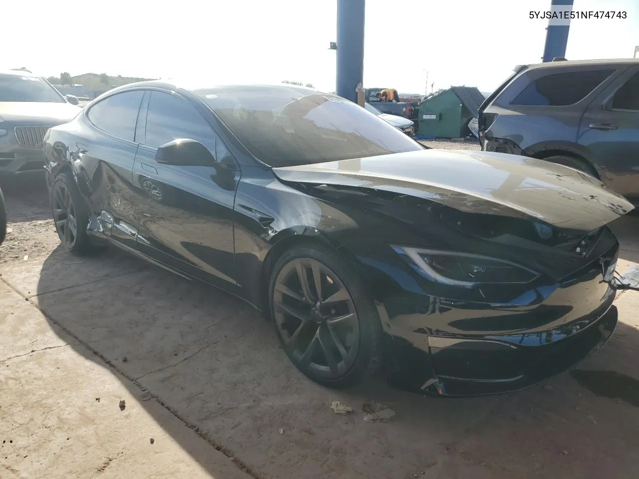 2022 Tesla Model S VIN: 5YJSA1E51NF474743 Lot: 87316374