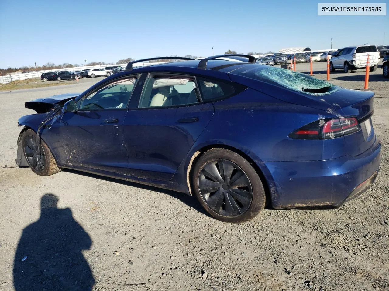 2022 Tesla Model S VIN: 5YJSA1E55NF475989 Lot: 88104975