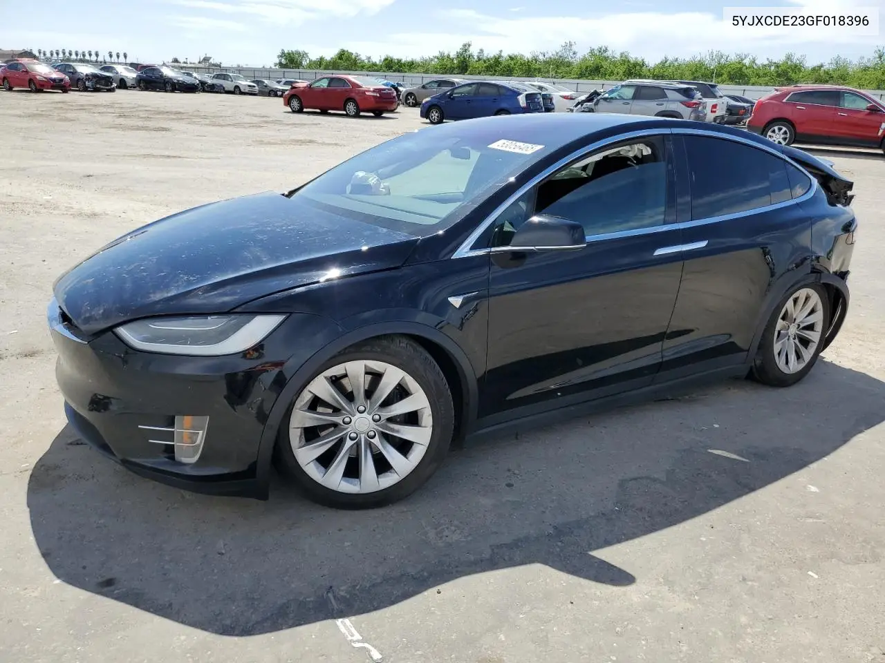 2016 Tesla Model X VIN: 5YJXCDE23GF018396 Lot: 53056465
