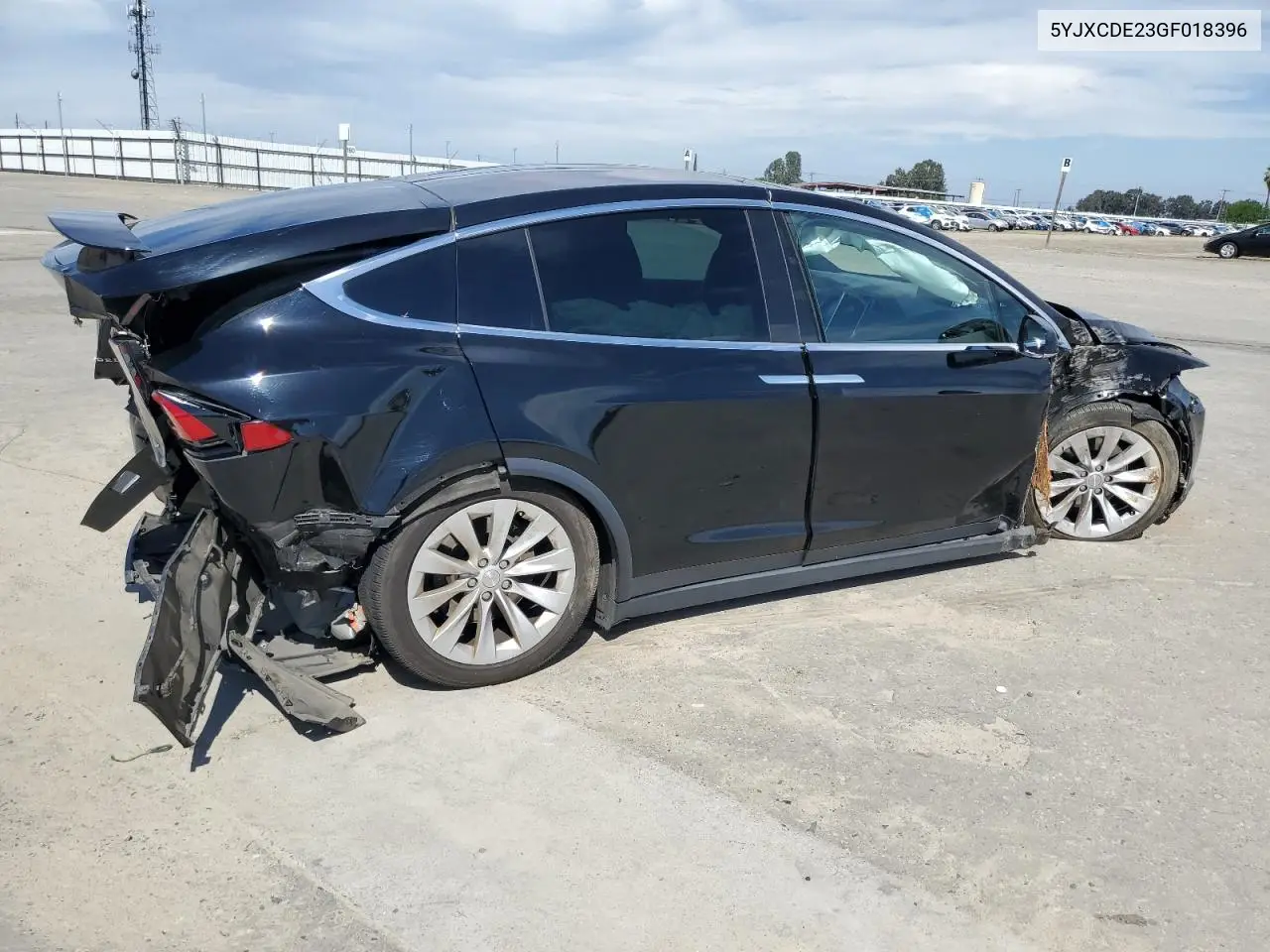 2016 Tesla Model X VIN: 5YJXCDE23GF018396 Lot: 53056465