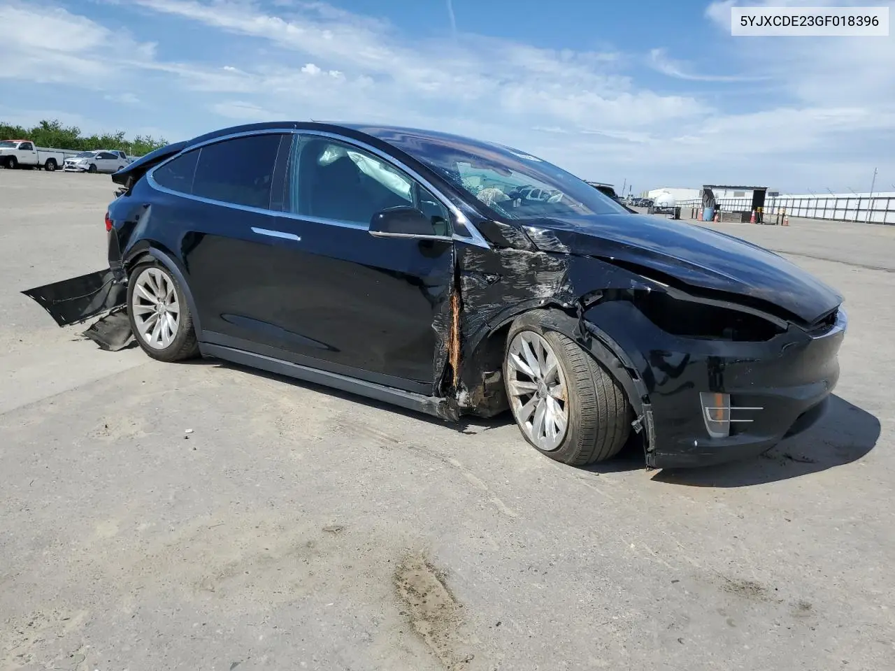2016 Tesla Model X VIN: 5YJXCDE23GF018396 Lot: 53056465