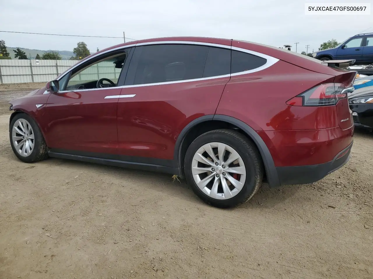 2016 Tesla Model X VIN: 5YJXCAE47GFS00697 Lot: 53167535
