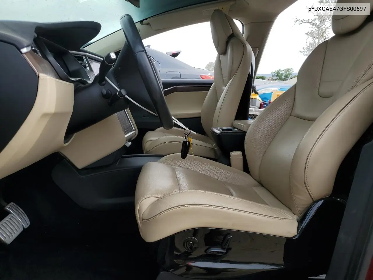 2016 Tesla Model X VIN: 5YJXCAE47GFS00697 Lot: 53167535