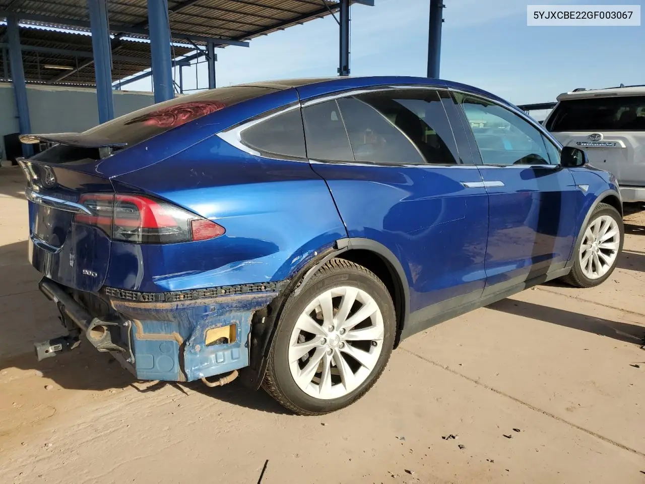2016 Tesla Model X VIN: 5YJXCBE22GF003067 Lot: 56051345