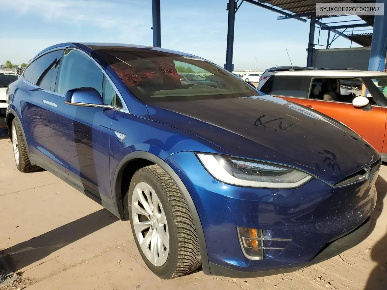 2016 Tesla Model X VIN: 5YJXCBE22GF003067 Lot: 56051345