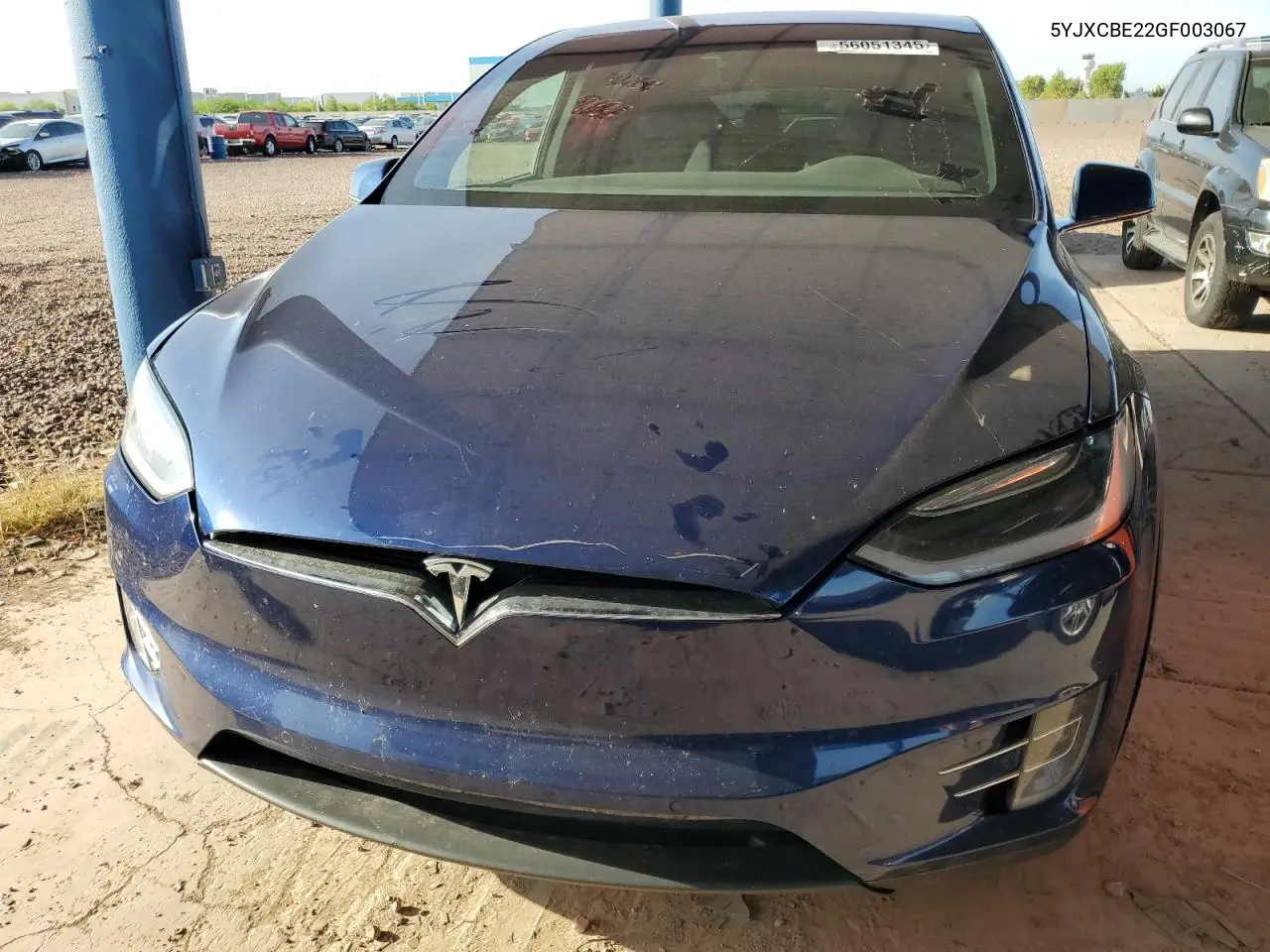 2016 Tesla Model X VIN: 5YJXCBE22GF003067 Lot: 56051345