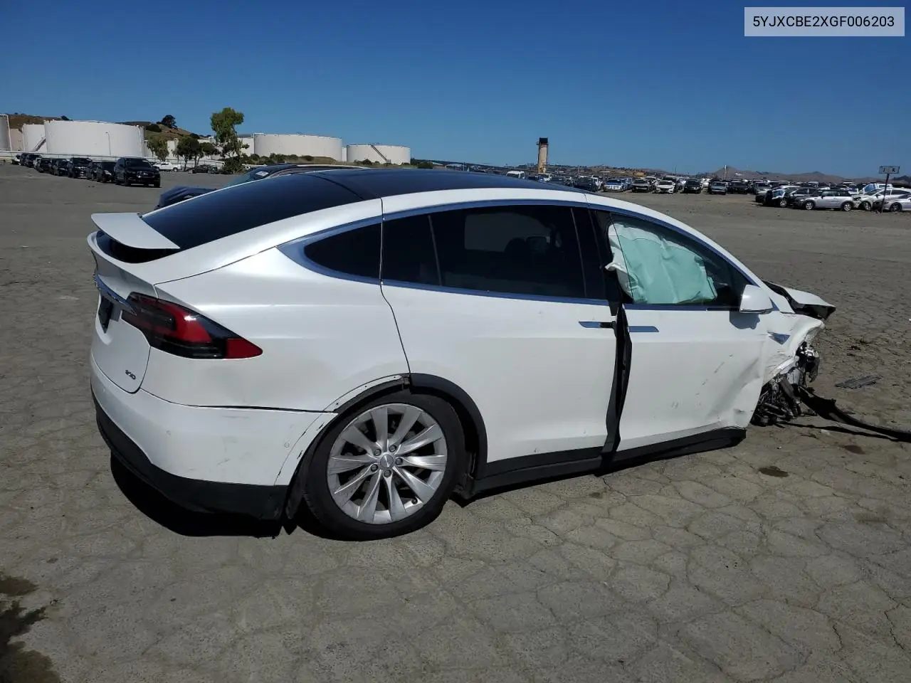 2016 Tesla Model X VIN: 5YJXCBE2XGF006203 Lot: 56152545
