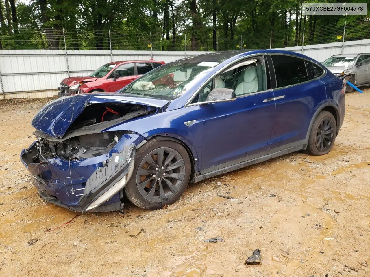 2016 Tesla Model X VIN: 5YJXCBE27GF004778 Lot: 56419965