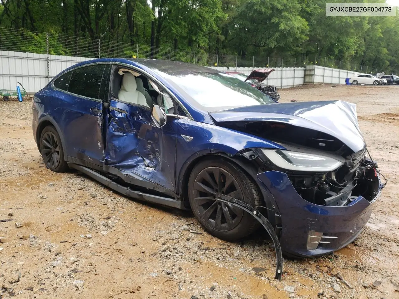2016 Tesla Model X VIN: 5YJXCBE27GF004778 Lot: 56419965