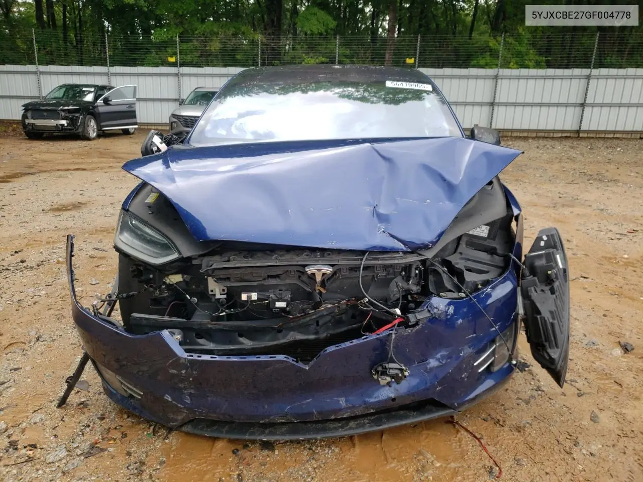 2016 Tesla Model X VIN: 5YJXCBE27GF004778 Lot: 56419965