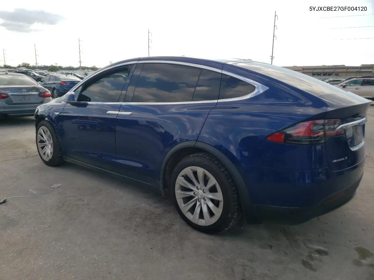 2016 Tesla Model X VIN: 5YJXCBE27GF004120 Lot: 56593815