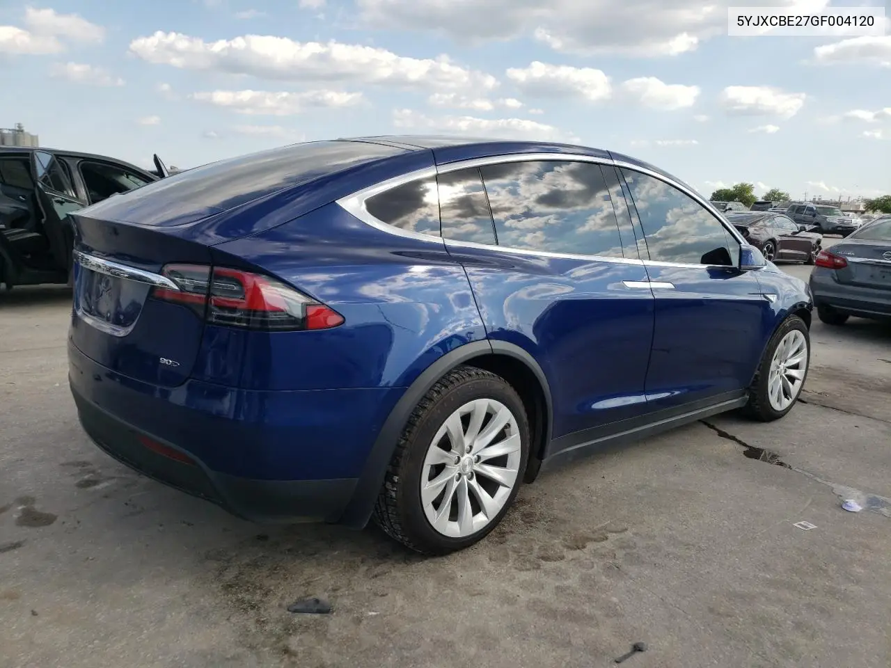 2016 Tesla Model X VIN: 5YJXCBE27GF004120 Lot: 56593815