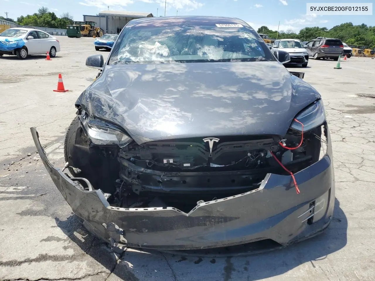 2016 Tesla Model X VIN: 5YJXCBE20GF012155 Lot: 57906175