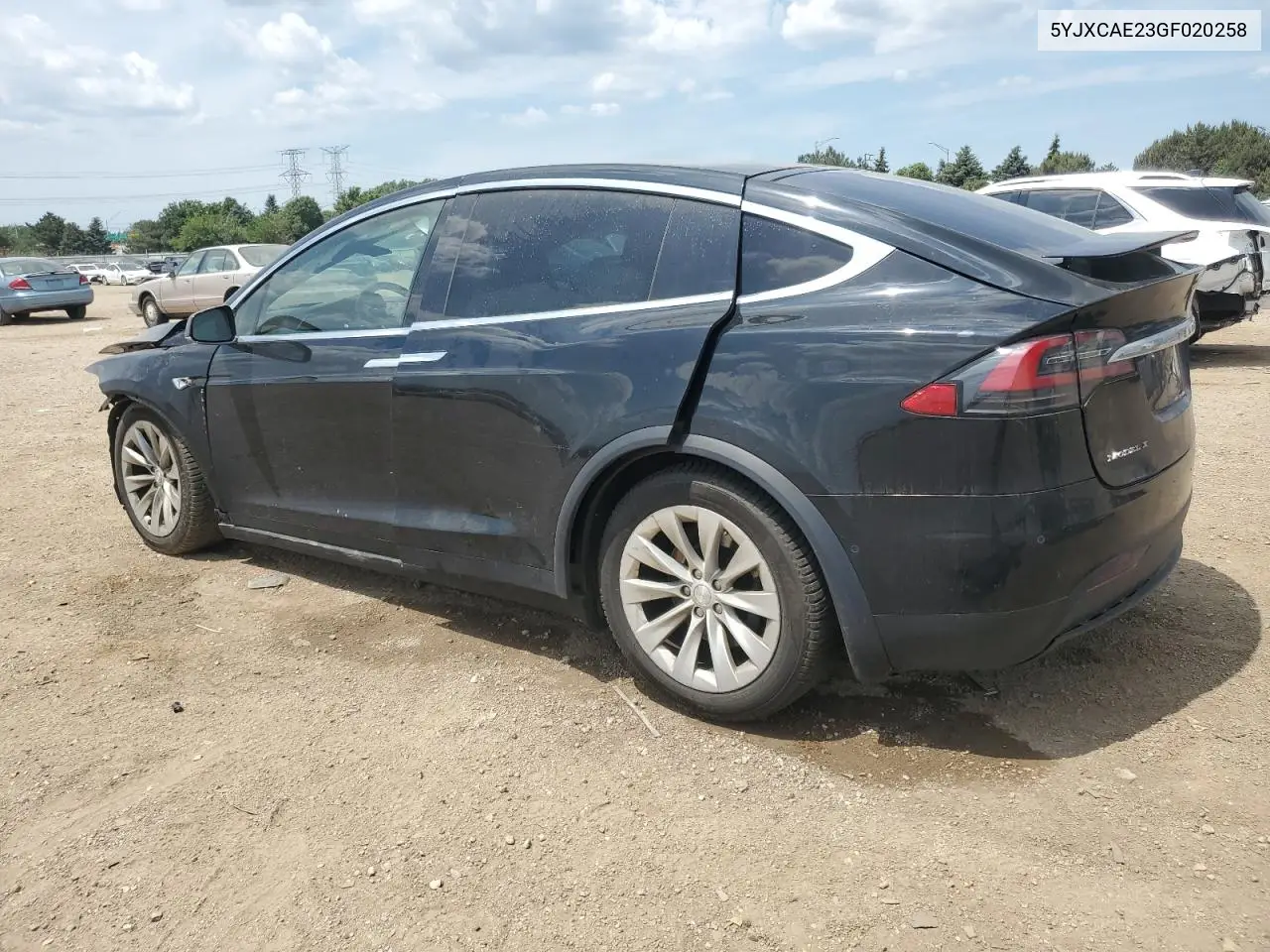 2016 Tesla Model X VIN: 5YJXCAE23GF020258 Lot: 61231345
