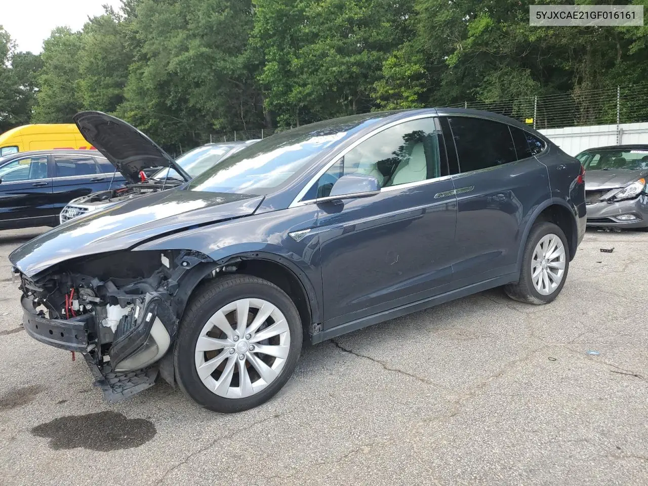 2016 Tesla Model X VIN: 5YJXCAE21GF016161 Lot: 61374195